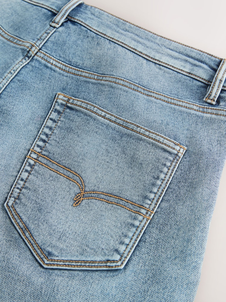 Mid Blue Comfort Stretch Denim Shorts - Image 2 of 9