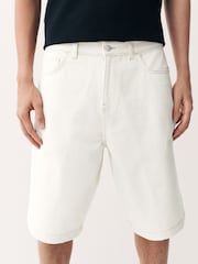 Ecru Relaxed Fit Jort Denim Shorts - Image 1 of 10