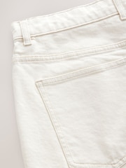 Ecru Relaxed Fit Jort Denim Shorts - Image 10 of 10