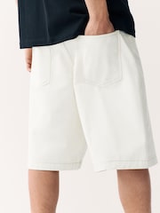 Ecru Relaxed Fit Jort Denim Shorts - Image 2 of 10