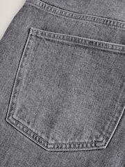 Grey Straight Fit Stretch Denim Shorts - Image 6 of 8