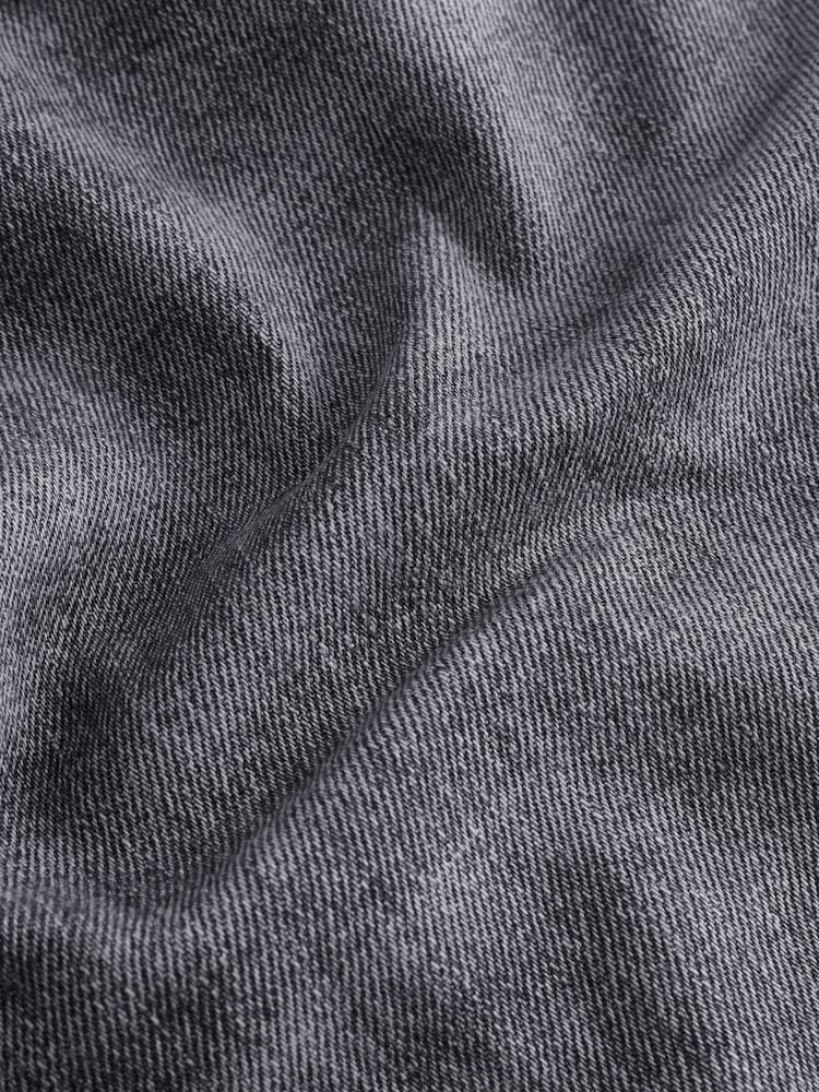 Grey Slim Fit Stretch Denim Shorts - Image 10 of 10 Grey Slim Fit Stretch Denim Shorts - Image 10 of 10
