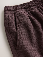 Burgunderrot - Shorts aus 100% Baumwolle mit Struktur und Kordelzug in der Taille - Image 7 of 9