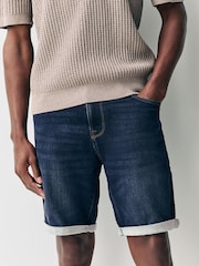 Dark Blue Comfort Stretch Denim Shorts - Image 1 of 10