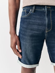 Dark Blue Comfort Stretch Denim Shorts - Image 10 of 10