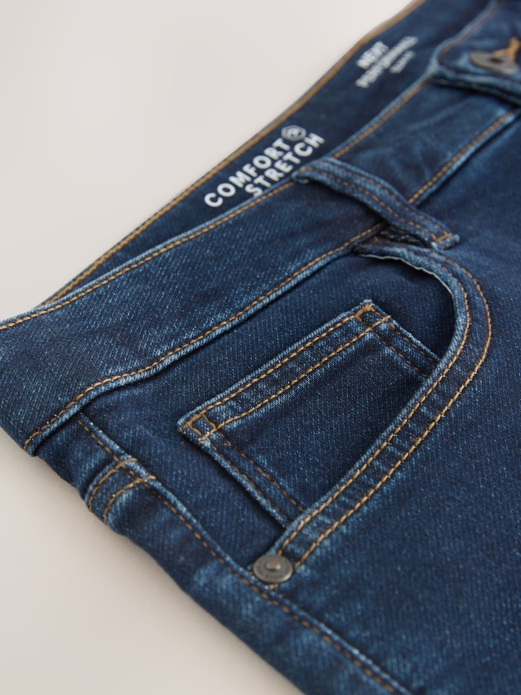 Dark Blue Comfort Stretch Denim Shorts - Image 4 of 10