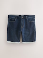Dark Blue Comfort Stretch Denim Shorts - Image 6 of 10