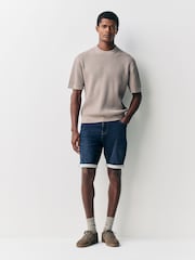 Dark Blue Comfort Stretch Denim Shorts - Image 9 of 10