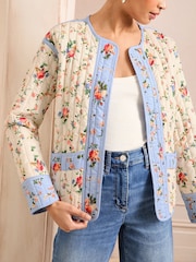 Love & Roses Floral Printed Quilted Jacket - Image 2 of 4