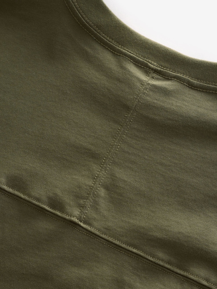 Green 100% Cotton T-Shirt Dress - Image 7 of 7