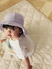 Pink/Flieder - Baby-Sommermütze aus 100 % Baumwolle, 2er-Pack (0Monate–2Jahre) - Bild 2 von 8