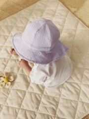 Pink/Flieder - Baby-Sommermütze aus 100 % Baumwolle, 2er-Pack (0Monate–2Jahre) - Bild 3 von 8