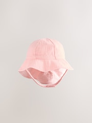 Pink/Flieder - Baby-Sommermütze aus 100 % Baumwolle, 2er-Pack (0Monate–2Jahre) - Bild 6 von 8