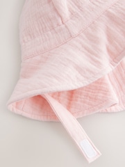 Light Pink 100% Cotton Baby Summer Hat (0mths-2yrs) - Image 2 of 3