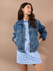 William Morris Print 100% Cotton T-Shirt Dress - Image 3 of 8