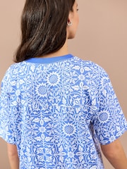 William Morris Print 100% Cotton T-Shirt Dress - Image 5 of 8