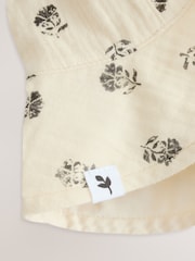 Neutral Floral Baby 100% Cotton Woven Bucket Hat (0mths-2yrs) - Image 5 of 6