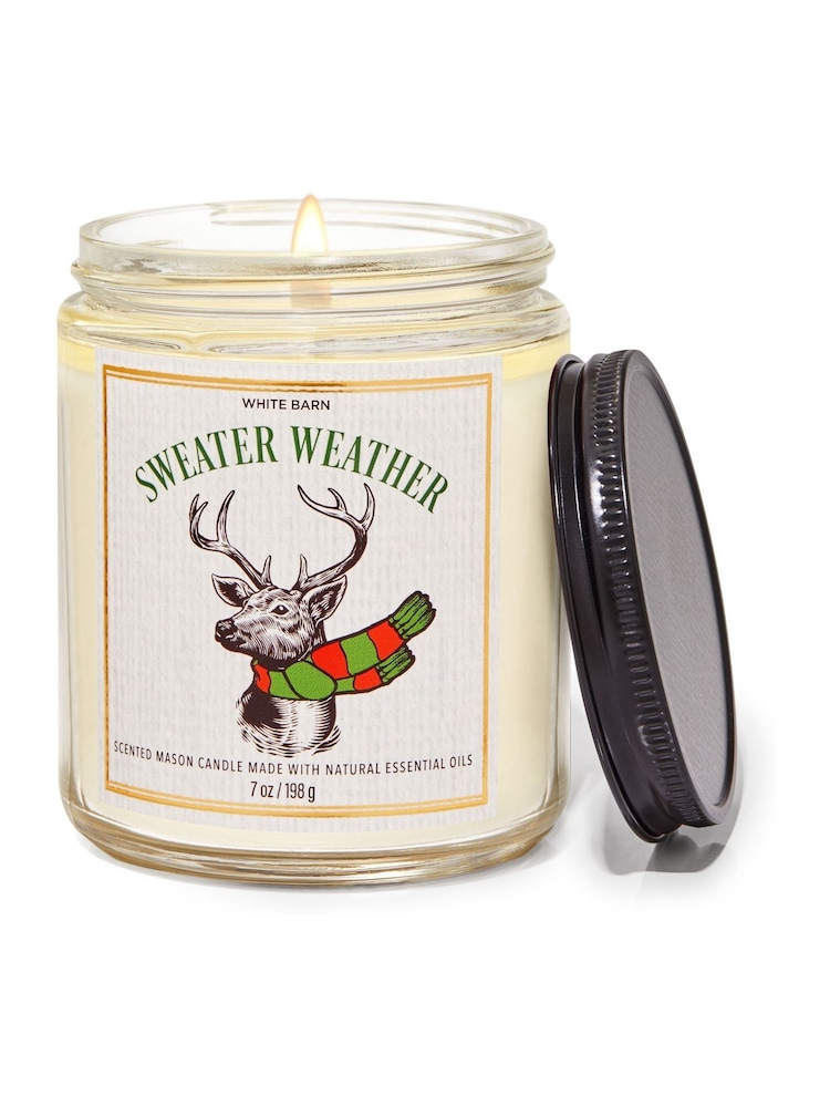 Bath & Body Works Sweater Weather Single Wick Candle 8 oz / 227 g - Image 1 of 1