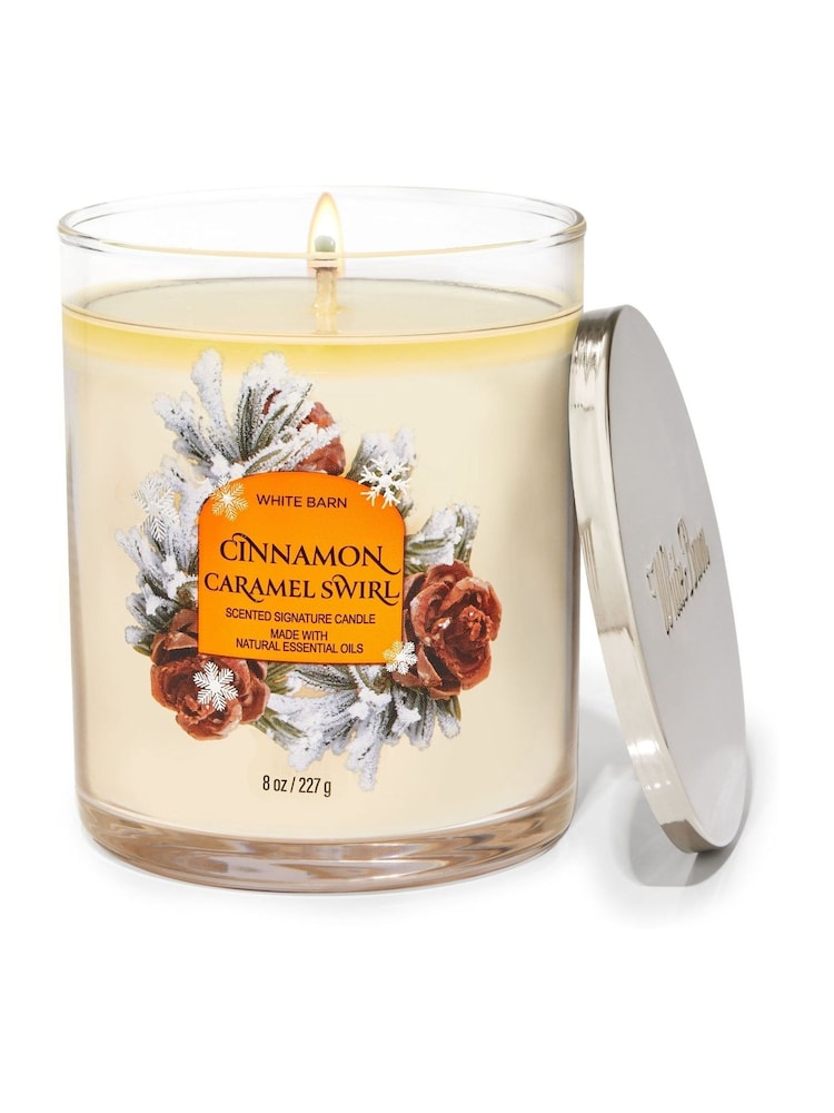 Bath & Body Works Cinnamon Caramel Swirl Single Wick Candle 8 oz / 227 g - Image 1 of 1