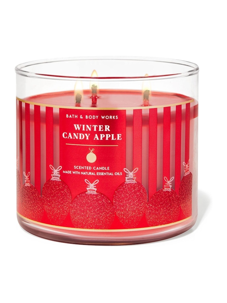 Bath & Body Works Winter Candy Apple Christmas Novelty 3-Wick Candle 14.5 oz / 411 g - Image 1 of 1