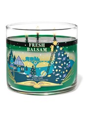 Bath & Body Works Fresh Balsam Christmas Novelty 3-Wick Candle 14.5 oz / 411 g - Image 1 of 1