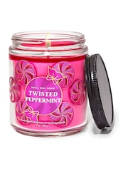 Bath & Body Works Twisted Peppermint Single Wick Candle 8 oz / 227 g - Image 1 of 1