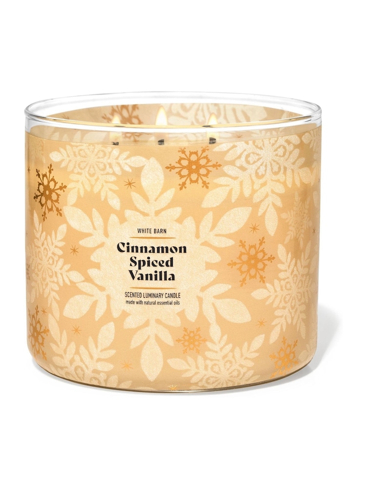 Bath & Body Works Cinnamon Spiced Vanilla Christmas Decor 3-Wick Candle 14.5 oz / 411 g - Image 2 of 2