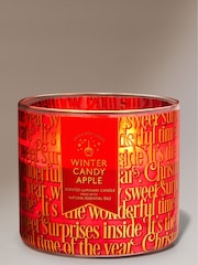 Bath & Body Works Winter Candy Apple 1 Christmas Novelty 3-Wick Candle 14.5 oz / 411 g - Image 1 of 2