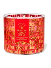 Bath & Body Works Winter Candy Apple 1 Christmas Novelty 3-Wick Candle 14.5 oz / 411 g - Image 2 of 2