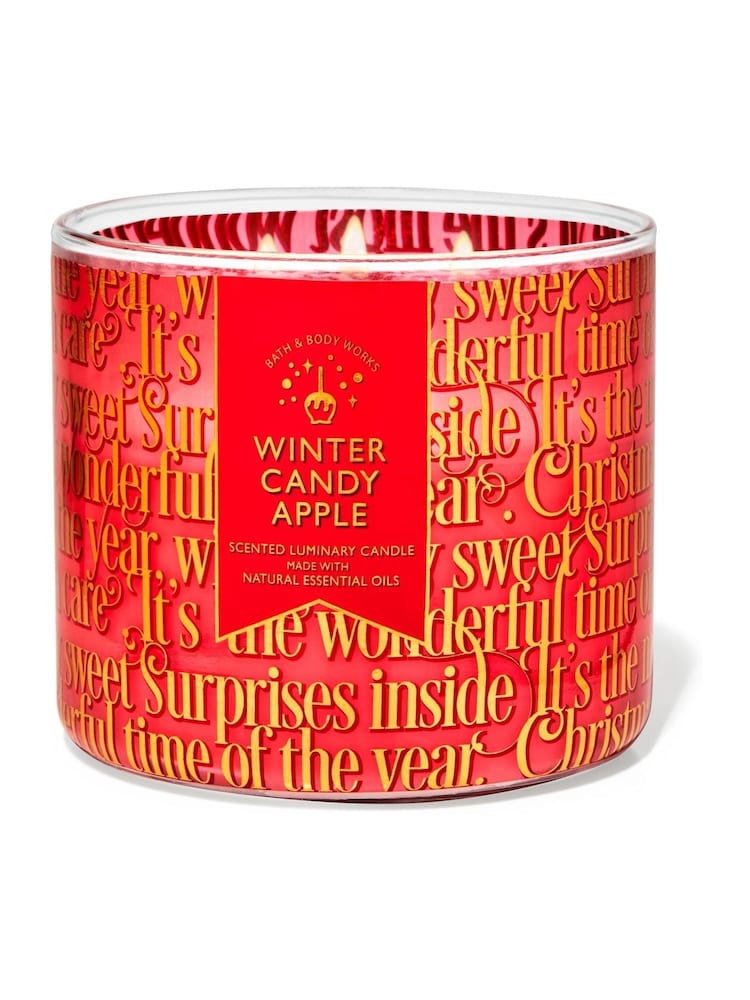 Bath & Body Works Winter Candy Apple 1 Christmas Novelty 3-Wick Candle 14.5 oz / 411 g - Image 2 of 2