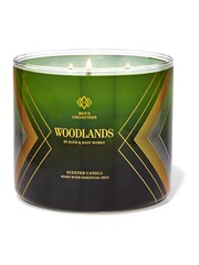 Bath & Body Works Woodlands Colored Glass Christmas 3-Wick Candle 14.5 oz / 411 g - Image 1 of 2