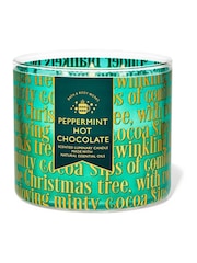 Bath & Body Works Peppermint Hot Chocolate Christmas Novelty 3-Wick Candle 14.5 oz / 411 g - Image 2 of 2