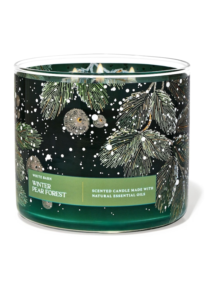 Bath & Body Works Winter Pear Forest Christmas Decor 3-Wick Candle 14.5 oz / 411 g - Image 1 of 1