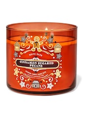 Bath & Body Works Cinnamon Sugared Pecans Christmas Novelty 3-Wick Candle 14.5 oz / 411 g - Image 1 of 1