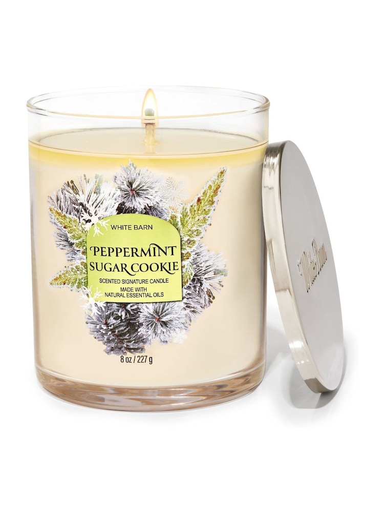 Bath & Body Works Peppermint Sugar Cookie Single Wick Candle 8 oz / 227 g - Image 1 of 1