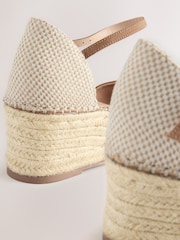 Sand Standard/Wide Fit Forever Comfort® Closed Toe Platform Espadrille Wedges - Image 7 of 8