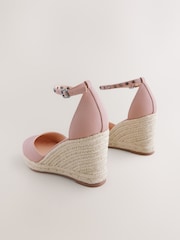 Pink Forever Comfort® Round Toe Espadrille Stud Detail Wedges - Image 2 of 5