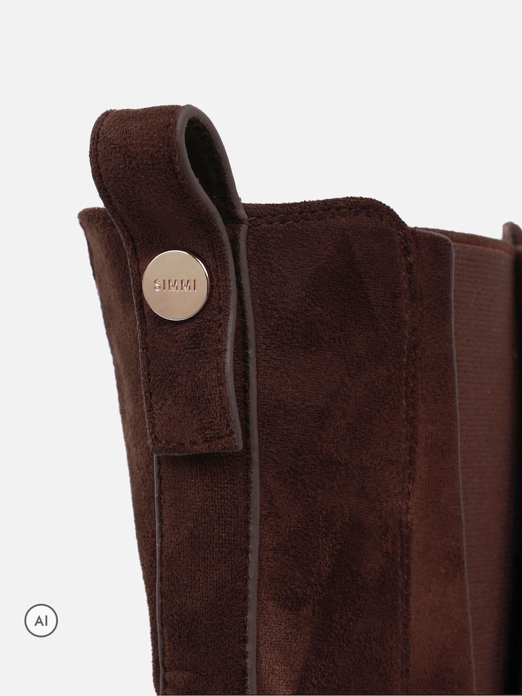 Simmi London Brown Tyler Block Heel Chelsea Boots - Image 4 of 4 Simmi London Brown Tyler Block Heel Chelsea Boots - Image 4 of 4