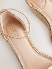Gold Forever Comfort® Round Toe Flatform Espadrilles Wedges Sandals - Image 5 of 5