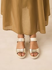 Gold Standard Fit Forever Comfort® Round Toe Elastic Strap Detail Wedges - Image 2 of 8