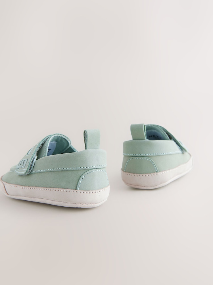 Sage Green Baby Moccasin Shoes (0-24mths) - Image 4 of 5