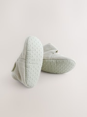Neutral Muslin Muslin Touch Fastening Baby Bootie Shoes (0-2mths) - Image 4 of 5