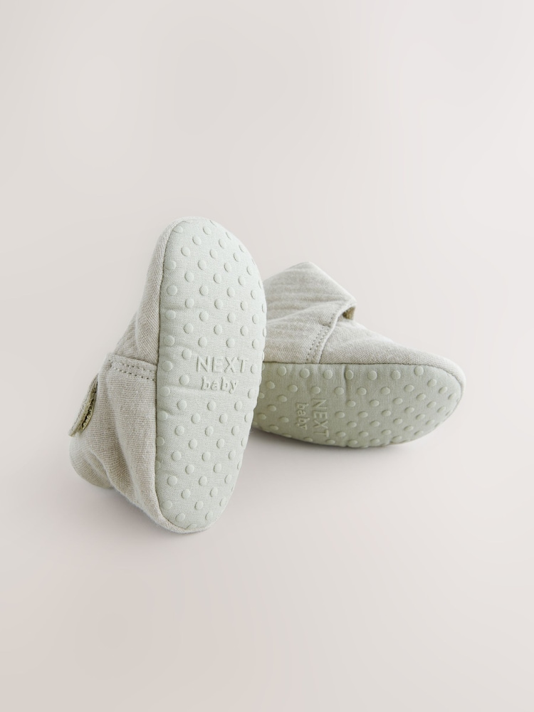 Neutral Muslin Muslin Touch Fastening Baby Bootie Shoes (0-2mths) - Image 4 of 5