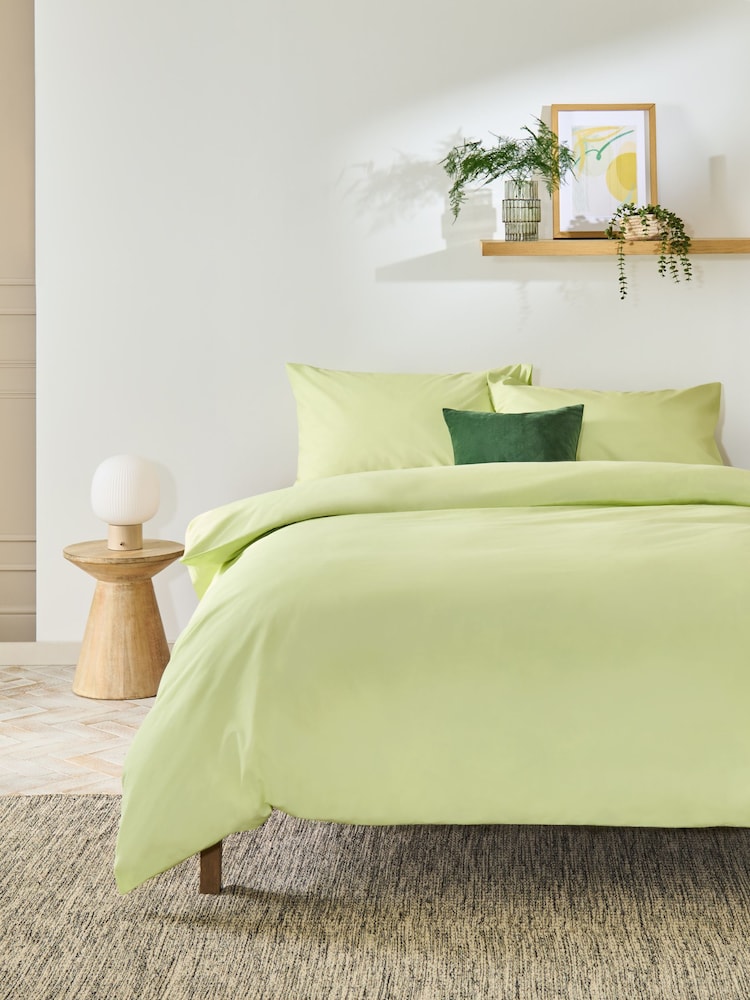 Conjunto de funda de edredón y funda de almohada de tejido con alto contenido en algodón - Imagen 1 de 4 Conjunto de funda de edredón y funda de almohada de tejido con alto contenido en algodón - Imagen 1 de 4