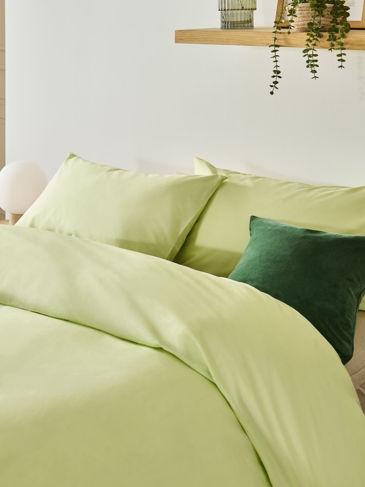 Conjunto de funda de edredón y funda de almohada de tejido con alto contenido en algodón - Imagen 2 de 4 Conjunto de funda de edredón y funda de almohada de tejido con alto contenido en algodón - Imagen 2 de 4