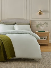 Sage Green Cool Touch 200 Thread Count Duvet Cover and Pillowcase Set - Image 1 of 4