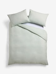 Sage Green Cool Touch 200 Thread Count Duvet Cover and Pillowcase Set - Image 4 of 4