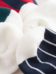 Black/Red Cushioned Footbed Stripe Socks 5 Pack - Image 2 of 3