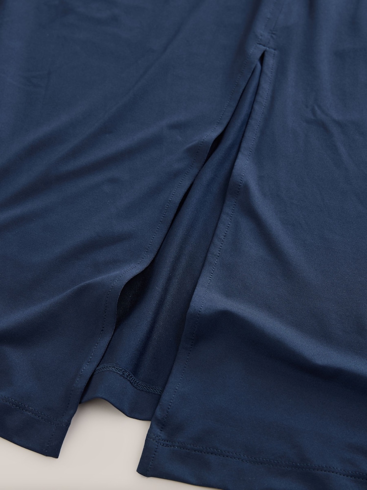Navy Front Split V-Neck Dress - Image 3 of 3