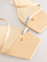 Buttermilk Yellow Toe Loop Heeled Sandals - Image 12 of 12